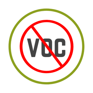 NO VOC - The 3rd Party Certified No-VOC product emit less than 0.001ppm (parts per million) volatile organic compound chemicals.